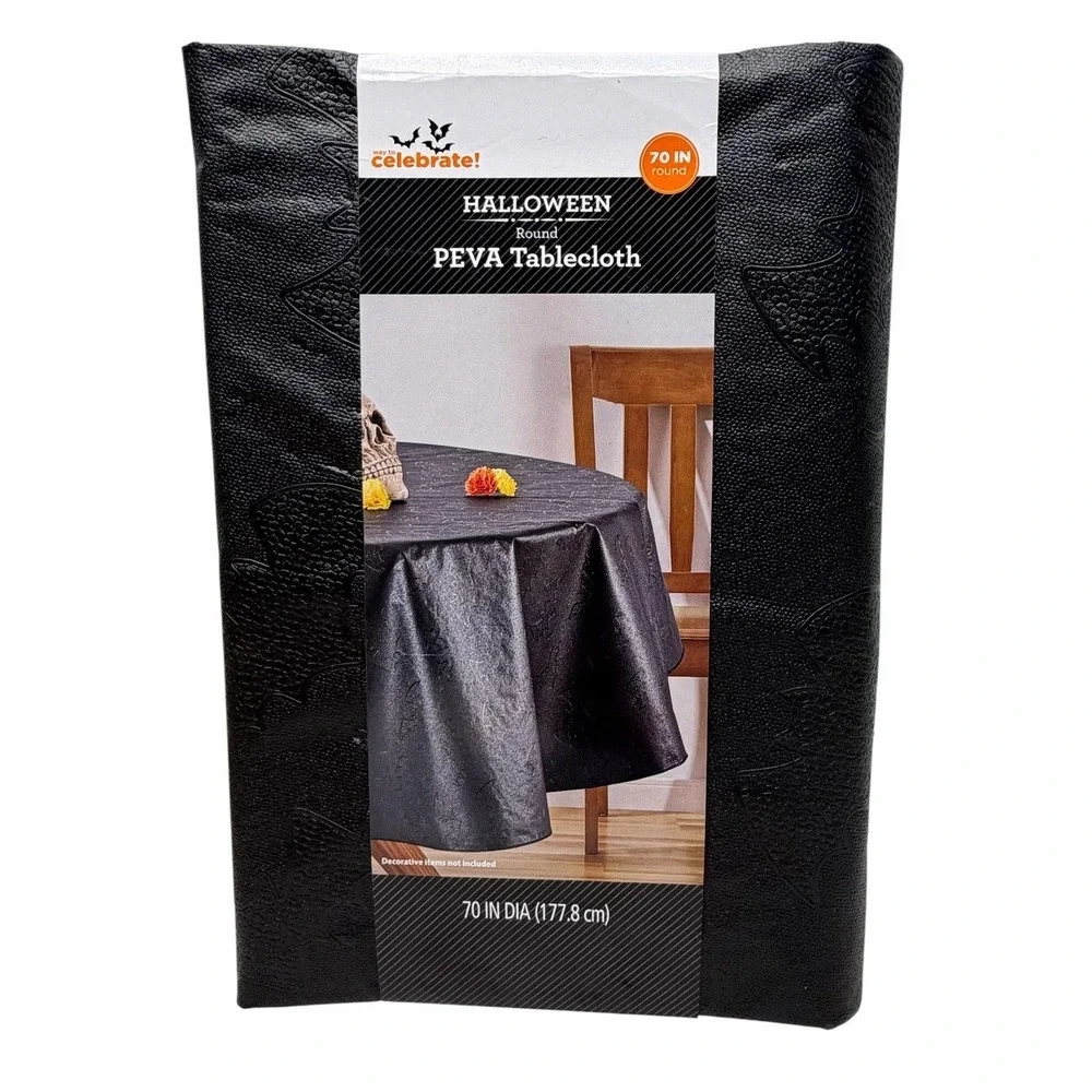Halloween Bats Black Tablecloth 70